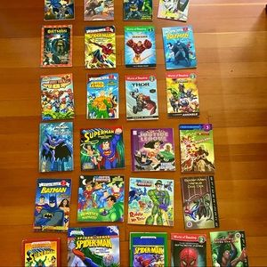 Lot of 25 Super Hero Books: Batman, Spider-Man, even Aqua Man!